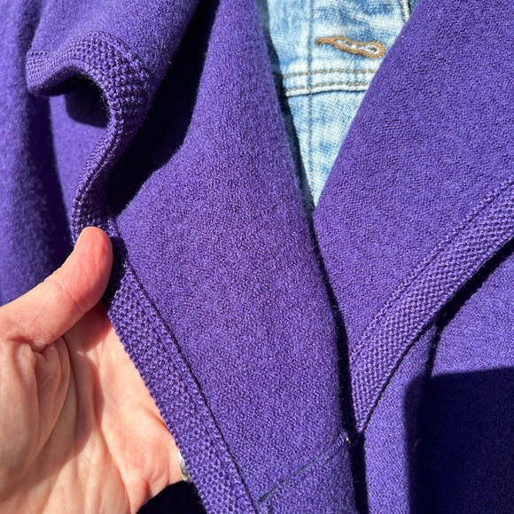 Austrian boiled wool minimalist oversize coat from Geiger 90s - Picture 8 of 9